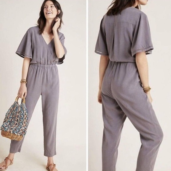 Anthropologie Cloth & Stone Gulpiyuri Jumpsuit Size L Large...